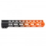 CERAKOTE GRADIENT| AR-15 ANGLE CUT CLAMP ON M-LOK 12 INCH HANDGUARD- BLACK BASE- GRADIENT- HUNTER ORANGE -MADE IN U.S.A